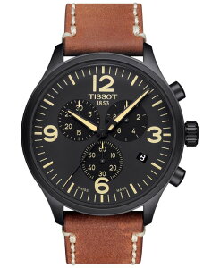 eB\bg Y ANZT[ rv U[ Tissot Men's Swiss Chrono XL Brown Leather Strap Watch 45mm Brown uE