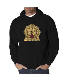 エルエーポップアート メンズ パーカー・スウェット アウター Men's Word Art Hooded Sweatshirt - Dog Black