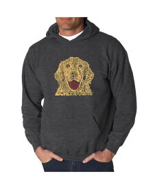 エルエーポップアート メンズ パーカー・スウェット アウター Men's Word Art Hooded Sweatshirt - Dog Dark Gray