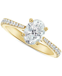 tH[Go[}[N fB[X O ANZT[ Diamond Oval-Cut Solitaire Tapered Pav Engagement Ring (1-1/10 ct. t.w.) in 14k Gold Yellow Gold