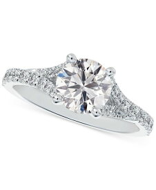 フォーエバーマーク レディース リング アクセサリー Diamond Split Shank Engagement Ring (5/8 ct. t.w.) in 14k White Gold White Gold