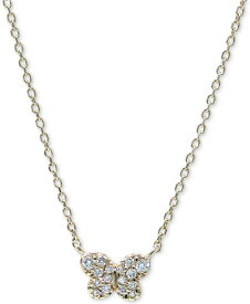 アンジー レディース ネックレス・チョーカー・ペンダントトップ アクセサリー Diamond Butterfly Pendant Necklace (1/20 ct. t.w.) in 14k Gold, 14" + 2" extender Gold