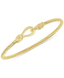イタリアン ゴールド レディース ブレスレット・バングル・アンクレット アクセサリー Torchon Knot Bangle Bracelet in 14k Gold-Plated Sterling Silver Gold