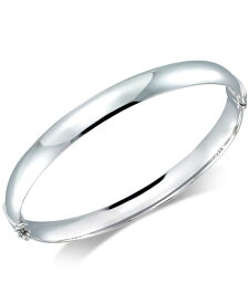 イタリアン ゴールド レディース ブレスレット・バングル・アンクレット アクセサリー Polished Bangle Bracelet White Gold