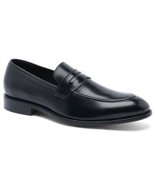 アンソニー ヴィア メンズ スリッポン・ローファー シューズ Men's Gerry Penny Loafer Slip-On Goodyear Dress Shoes Black