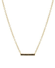 ジャーニ ベルニーニ レディース ネックレス・チョーカー・ペンダントトップ アクセサリー Black Spinel Bar Necklace Gold Over Silver