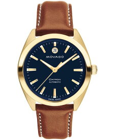 モバド メンズ 腕時計 アクセサリー Men's Heritage Datron Swiss Automatic Cognac Genuine Leather Strap Watch 40mm Brown