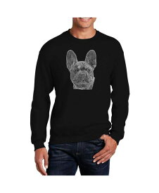 エルエーポップアート メンズ パーカー・スウェット アウター Men's Word Art French Bulldog Crewneck Sweatshirt Black