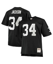 ミッチェル&ネス メンズ シャツ トップス Men's Bo Jackson Black Las Vegas Raiders Big and Tall 1988 Retired Player Replica Jersey Black