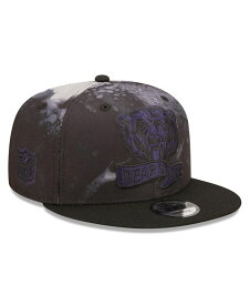 ニューエラ メンズ 帽子 アクセサリー Men's Black Chicago Bears Ink Dye 2022 Sideline 9FIFTY Snapback Hat Black