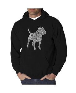 �G���G�[�|�b�v�A�[�g �����Y �A�E�^�[ �p�[�J�[�E�X�E�F�b�g �X�E�F�b�g �V���c LA Pop Art Men's Word Art Hooded Sweatshirt - Pit bull Black �u���b�N