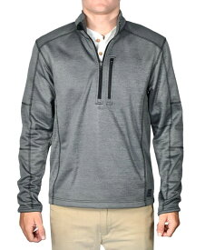 ビンテージ1946 メンズ ニット・セーター アウター Men's Space-Dyed Half-Zip Pullover Topstitched Sweater Charcoal