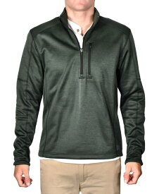 ビンテージ1946 メンズ ニット・セーター アウター Men's Space-Dyed Half-Zip Pullover Topstitched Sweater Olive