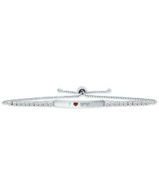 ジャーニ ベルニーニ レディース ブレスレット・バングル・アンクレット アクセサリー Cubic Zirconia & Enamel Heart "I Love NY" Bolo Bracelet in Sterling Silver, Created for Macy's Sterling Silver