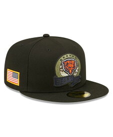 ニューエラ メンズ 帽子 アクセサリー Men's Black Chicago Bears 2022 Salute To Service 59FIFTY Fitted Hat Black