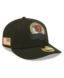 ニューエラ メンズ 帽子 アクセサリー Men's Black Chicago Bears 2022 Salute To Service Low Profile 59FIFTY Fitted Hat Black