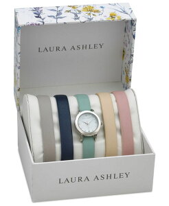 ���[���A�V�����C ���f�B�[�X �A�N�Z�T���[ �r���v Laura Ashley Women's Quartz Multi-Colored Polyurethane Straps Watch 26mm Set Multi �}���`�J���[