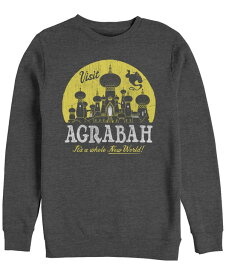 【送料無料】 フィフスサン メンズ パーカー・スウェット アウター Disney Men's Aladdin Visit Agrabah a Whole New World, Crewneck Fleece Dark Gray