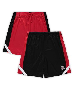 yz RVA Y n[tpcEV[c {gX Men's Red, Black Wisconsin Badgers Big and Tall Team Reversible Shorts Red, Black