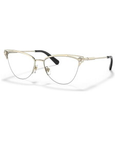 【送料無料】 ヴェルサーチ レディース サングラス・アイウェア アクセサリー Women's Cat Eye Eyeglasses, VE128055-O Pale Gold Tone