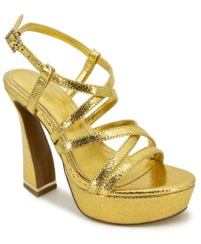 【送料無料】 ケネスコール レディース サンダル シューズ Women's Allen Strappy Platform Sandals Light Gold