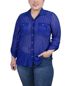 yz j[[NRNV fB[X Vc gbvX Plus Size Long Roll Tab Sleeve Burnout Knit Top Surf the Web