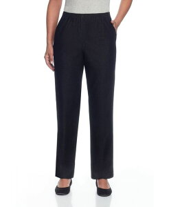 �A���t���b�h �_�i�[ ���f�B�[�X �{�g���X �J�W���A���p���c �v���X�T�C�Y �f�j�� Alfred Dunner Plus Size Comfort Waistband Mid Rise Short Length Denim Pant Black �u���b�N