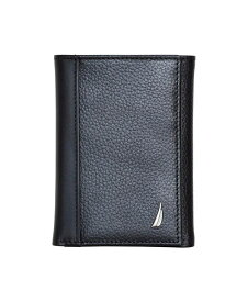 【送料無料】 ナウティカ メンズ 財布 アクセサリー Men's Trifold Leather Wallet Black