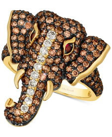 【送料無料】 ル ヴァン レディース リング アクセサリー Diamond (2 ct. t.w.) & Passion Ruby Accent Elephant Ring in 14k Gold 14K Honey Gold Ring