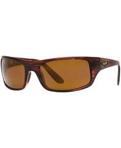 �}�E�C�W�� �����Y �A�N�Z�T���[ �T���O���X�E�A�C�E�F�A Maui Jim PEAHI Polarized Sunglasses 202 Brown/Brown �u���E��