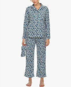 �z���C�g�}�[�N ���f�B�[�X �A���_�[�E�F�A �i�C�g�E�F�A White Mark Women's Pajama Set 3-Piece Blue �u���[