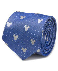 【送料無料】 ディズニー メンズ ネクタイ アクセサリー Mickey Mouse Pin Dot Men's Tie Blue