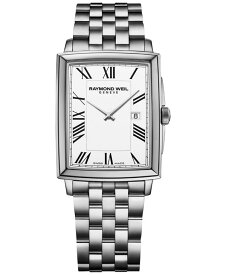 【送料無料】 レイモンド ウィル メンズ 腕時計 アクセサリー Men's Swiss Toccata Stainless Steel Bracelet Watch 29x37mm White
