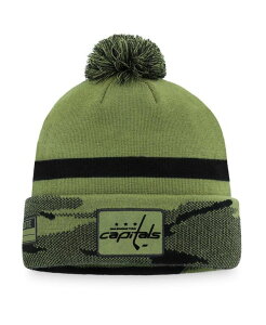 �t�@�i�e�B�N�X �����Y �A�N�Z�T���[ �X�q �L���b�v �j�b�g Fanatics Men's Camo Washington Capitals Military-Inspired Appreciation Cuffed Knit Hat with Pom Camo