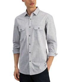 【送料無料】 アルファニ メンズ シャツ トップス Men's Regular-Fit Solid Shirt, Created for Macy's Kettle