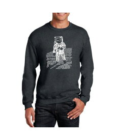 【送料無料】 エルエーポップアート メンズ パーカー・スウェット アウター Men's Word Art Astronaut Crewneck Sweatshirt Gray