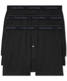 【送料無料】 カルバンクライン メンズ ボクサーパンツ アンダーウェア Men's 3-Pack Cotton Classics Knit Boxers Black