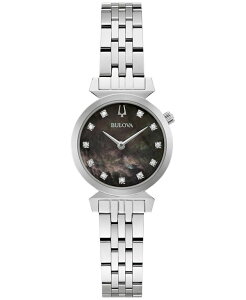 �u���o ���f�B�[�X �A�N�Z�T���[ �r���v T�V���c Bulova Women's Classic Regatta Diamond-Accent Stainless Steel Bracelet Watch 24mm Silver-tone �V���o�[