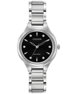 �V�`�Y�� ���f�B�[�X �A�N�Z�T���[ �r���v T�V���c Citizen Eco-Drive Women's Corso Diamond-Accent Stainless Steel Bracelet Watch 29mm No Color