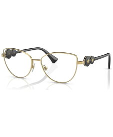 【送料無料】 ヴェルサーチ レディース サングラス・アイウェア アクセサリー Women's Cat Eye Eyeglasses, VE128455-O Gold-Tone