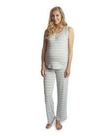 【送料無料】 エヴァリーグレー レディース ナイトウェア アンダーウェア Women's Joy Tank & Pants Maternity/Nursing Pajama Set Heather Grey