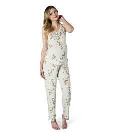 【送料無料】 エヴァリーグレー レディース ナイトウェア アンダーウェア Women's Joy Tank & Pants Maternity/Nursing Pajama Set Peony