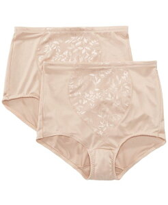 �o�� ���f�B�[�X �A���_�[�E�F�A �p���c Bali Women's Firm Control Tummy Panel 2 Pack X710 Nude Jacquard/Nude Jacquard