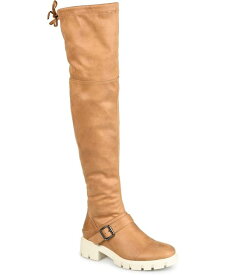 【送料無料】 ジュルネ コレクション レディース ブーツ・レインブーツ シューズ Women's Wide Calf Salisa Lug Sole Boot Tan