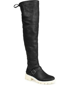 【送料無料】 ジュルネ コレクション レディース ブーツ・レインブーツ シューズ Women's Extra Wide Calf Salisa Lug Sole Boot Black