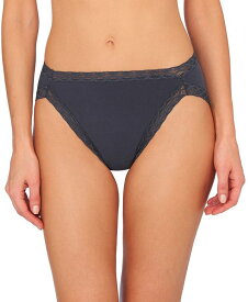 【送料無料】 ナトリ レディース パンツ アンダーウェア Bliss Lace-Trim Cotton French-Cut Brief Underwear 152058 Ash Navy