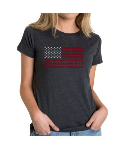yz GG[|bvA[g fB[X Vc gbvX Women's Premium Blend T-Shirt with God Bless America Word Art Black