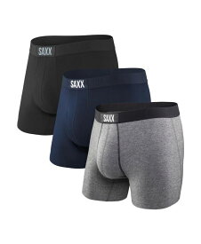 【送料無料】 サックス メンズ ボクサーパンツ アンダーウェア Men's Vibe Super Soft Boxer Brief, Pack of 3 Black, Grey, Navy