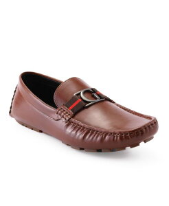 QX Y V[Y T_ GUESS Men's Askers Pod Driver with G Ornament Slip On Slippers Cognac