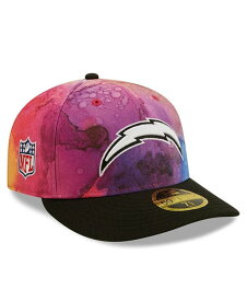 【送料無料】 ニューエラ メンズ 帽子 アクセサリー Men's Pink, Black Los Angeles Chargers 2022 NFL Crucial Catch Low Profile 59FIFTY Fitted Hat Pink, Black